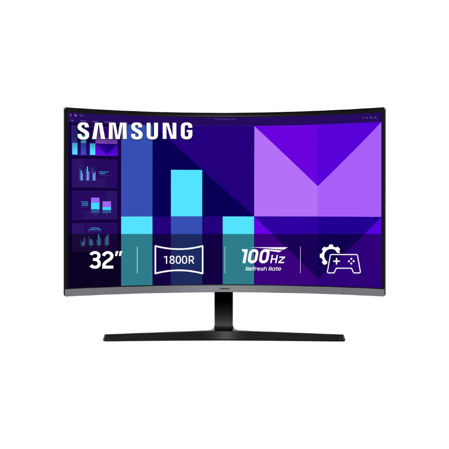 Samsung Essential S3 32" (LS32D39CGANXZA) Curved Full HD 100Hz VA Monitor Black (New) Wireless Place