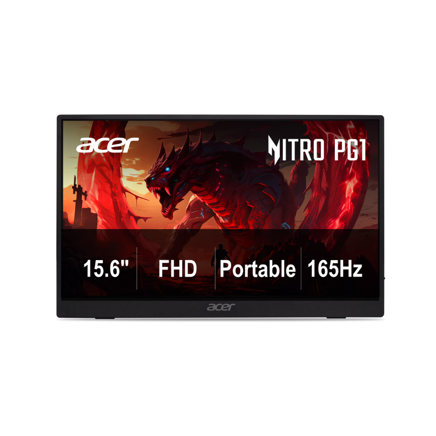 Acer Nitro PG1 15.6" (PG161Q) FHD 165Hz IPS Portable Gaming Monitor Electronic Blue (New) Wireless Place