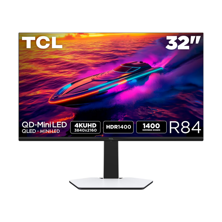 TCL 32” R84 Series 4K (32R84) (2025) Gaming Monitor 165Hz Refresh Rate White (New) Wireless Place