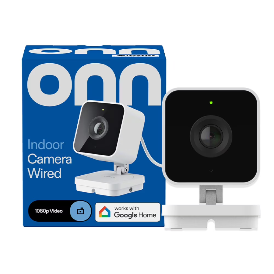 Onn Wired Indoor Security Camera White (NEW) Wireless Place