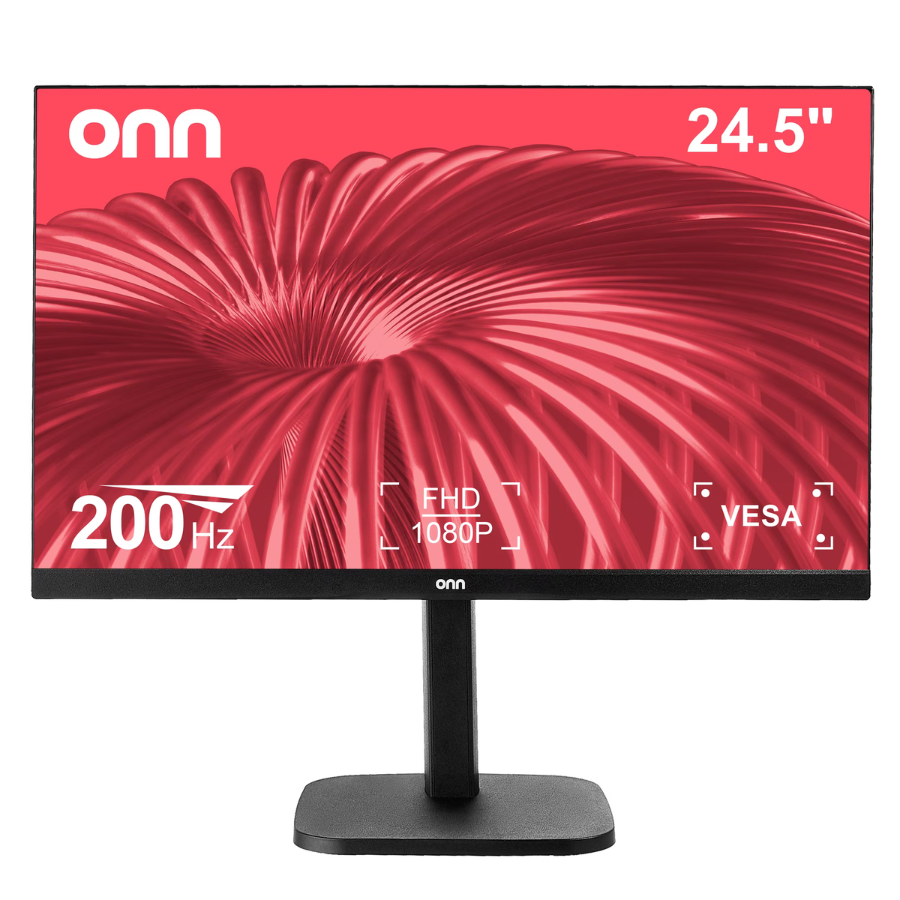 Onn 25" Gaming Monitor FHD (1920 x 1080p) 200Hz 1ms AMD FreeSync with Cables Black (New) Wireless Place
