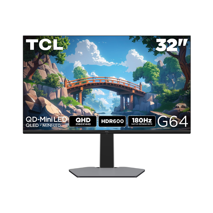 TCL G64 32" (32G64) QHD HDR QD-Mini LED Gaming Monitor 180Hz 1ms Gray (New) Wireless Place
