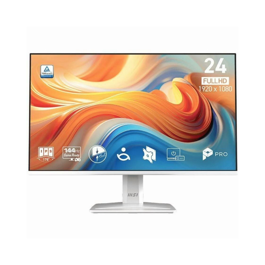 MSI PRO MP243W E14 23.8" Class Full HD LED Monitor 144Hz 1ms Matte White (New) Wireless Place