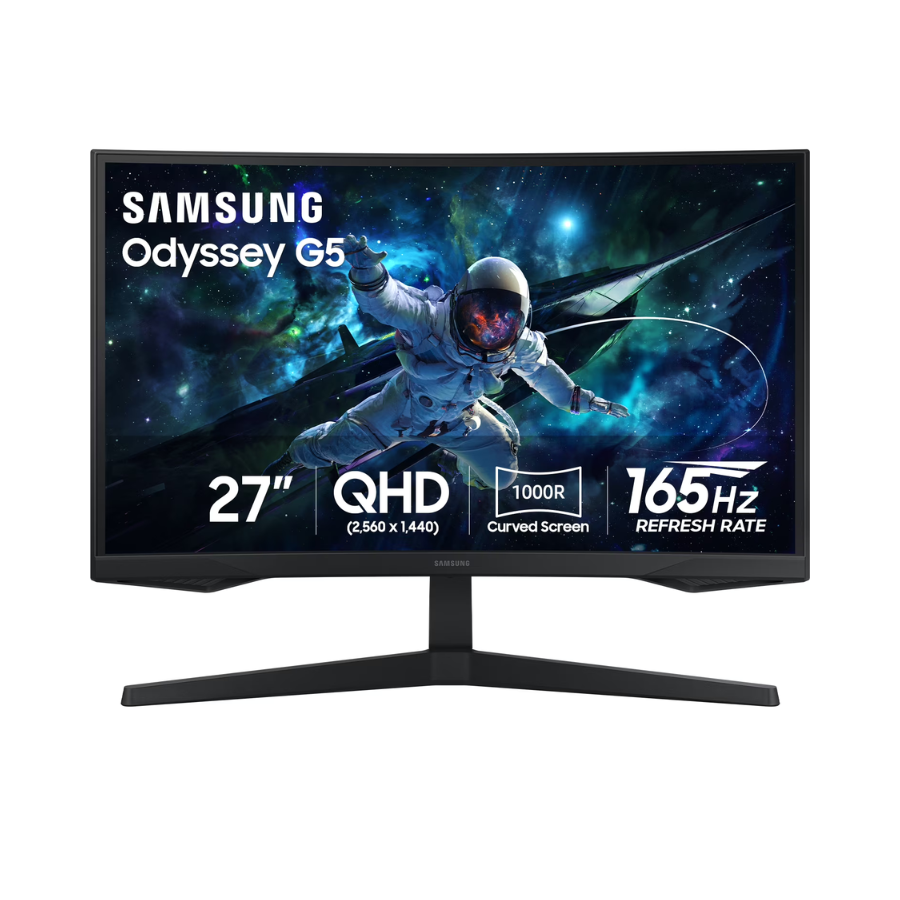 Samsung Odyssey G55C 27" (LS27CG556ENXZA) Curved QHD 165Hz 1ms Gaming Monitor with AMD FreeSync™ Black (New) Wireless Place