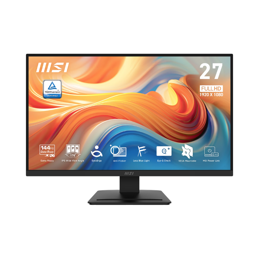 MSI PRO 27" (MP273L E14) FHD IPS Professional Monitor 144Hz 1ms AMD FreeSync Black (New) Wireless Place