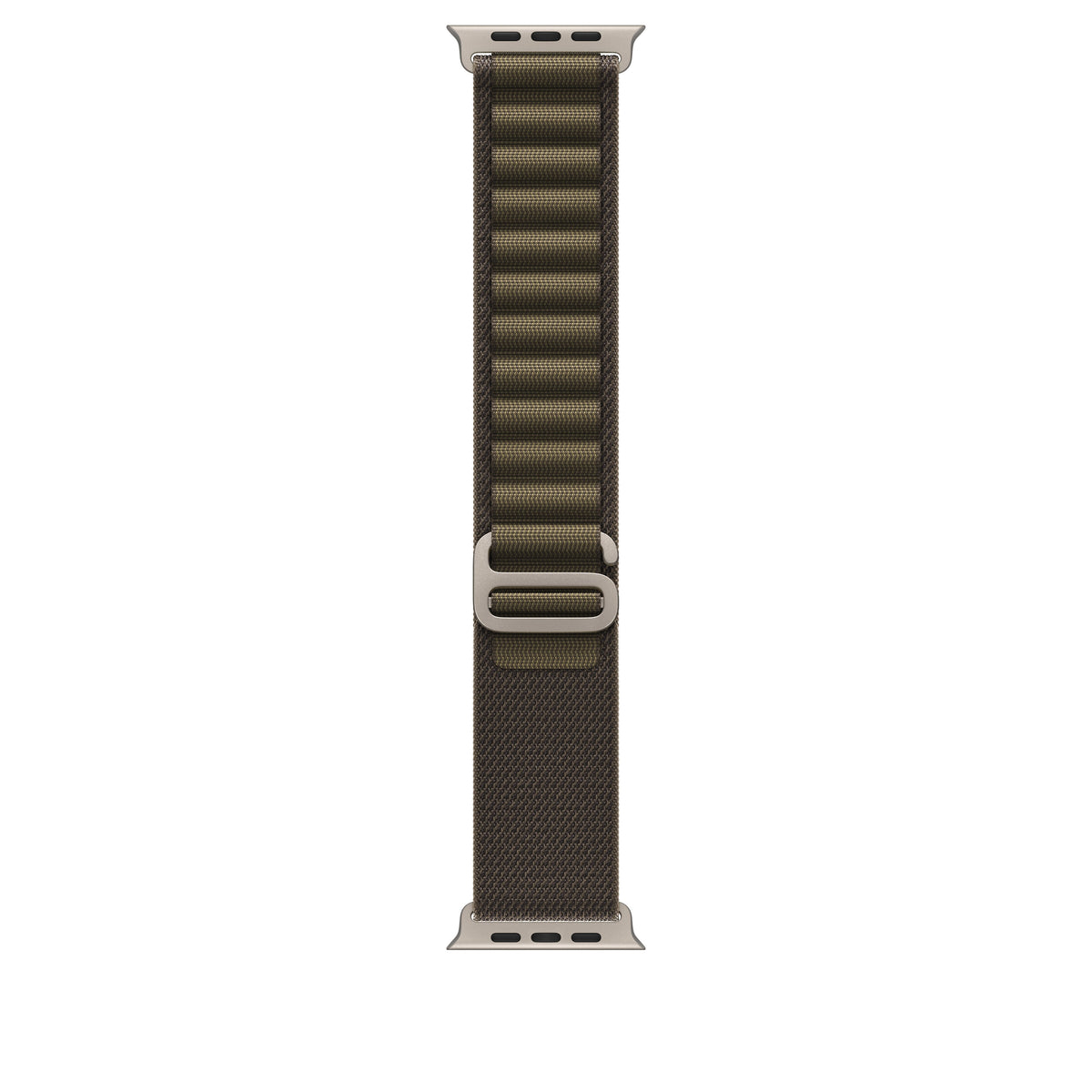 Correa Loop Alpine verde oscuro (49 mm) - Talla L - Titanio natural Apple