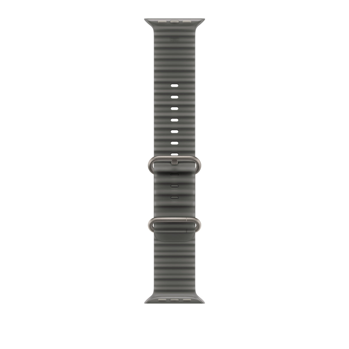 Correa Ocean negro traslúcido (49 mm) - Titanio natural Apple