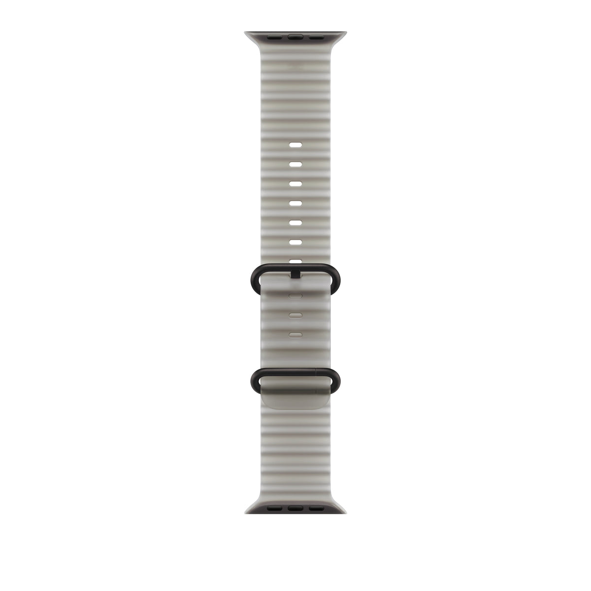 Correa Ocean gris traslúcido (49 mm) - Titanio negro Apple