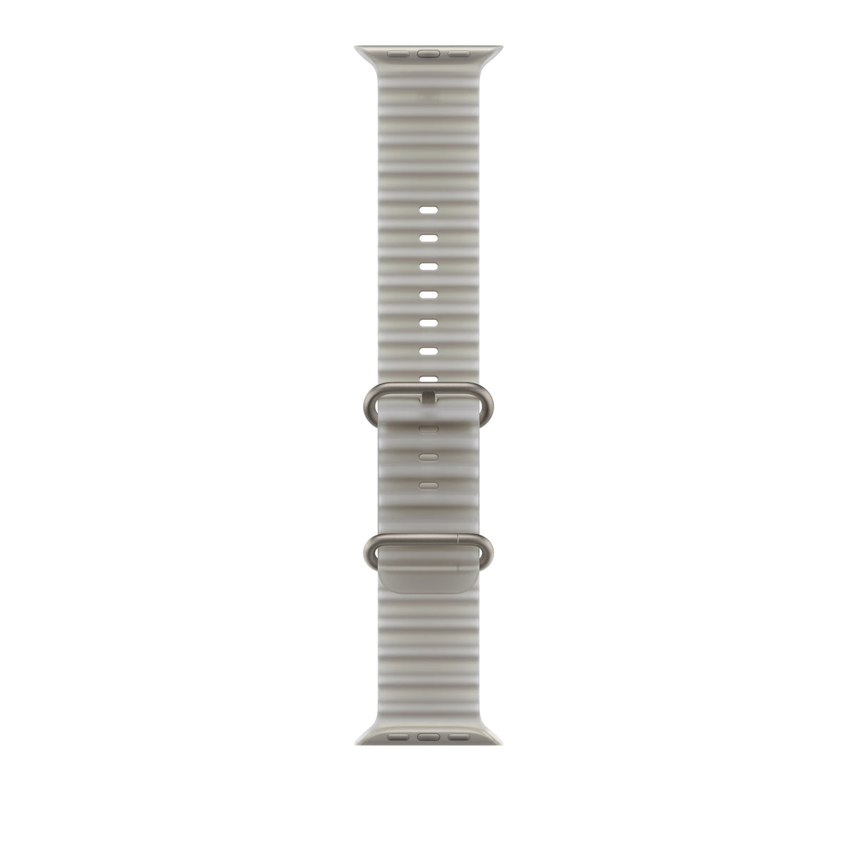 Correa Ocean gris traslúcido (49 mm) - Titanio natural Apple