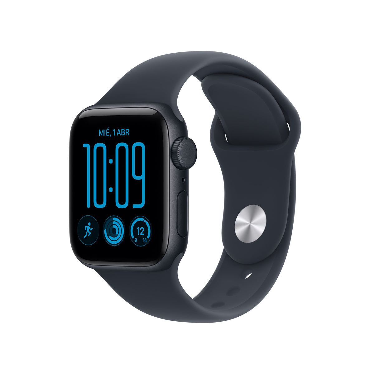 Apple Watch SE 3 (GPS + Cellular) - Caja de aluminio en color medianoche de 40 mm - Correa deportiva azul marino - Talla S/M Apple