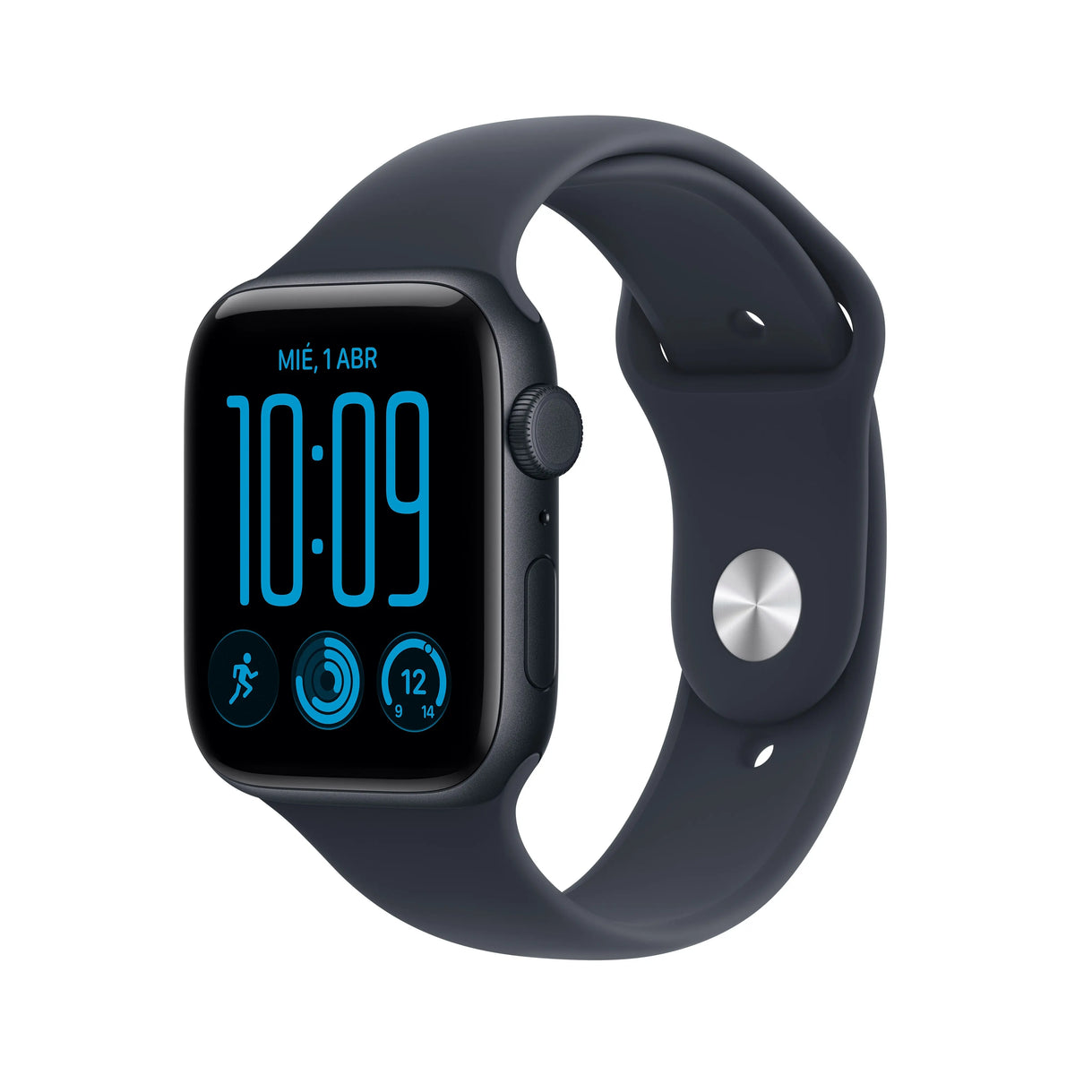 Apple Watch SE 3 (GPS + Cellular) - Caja de aluminio en color medianoche de 44 mm - Correa deportiva azul marino - Talla S/M Apple