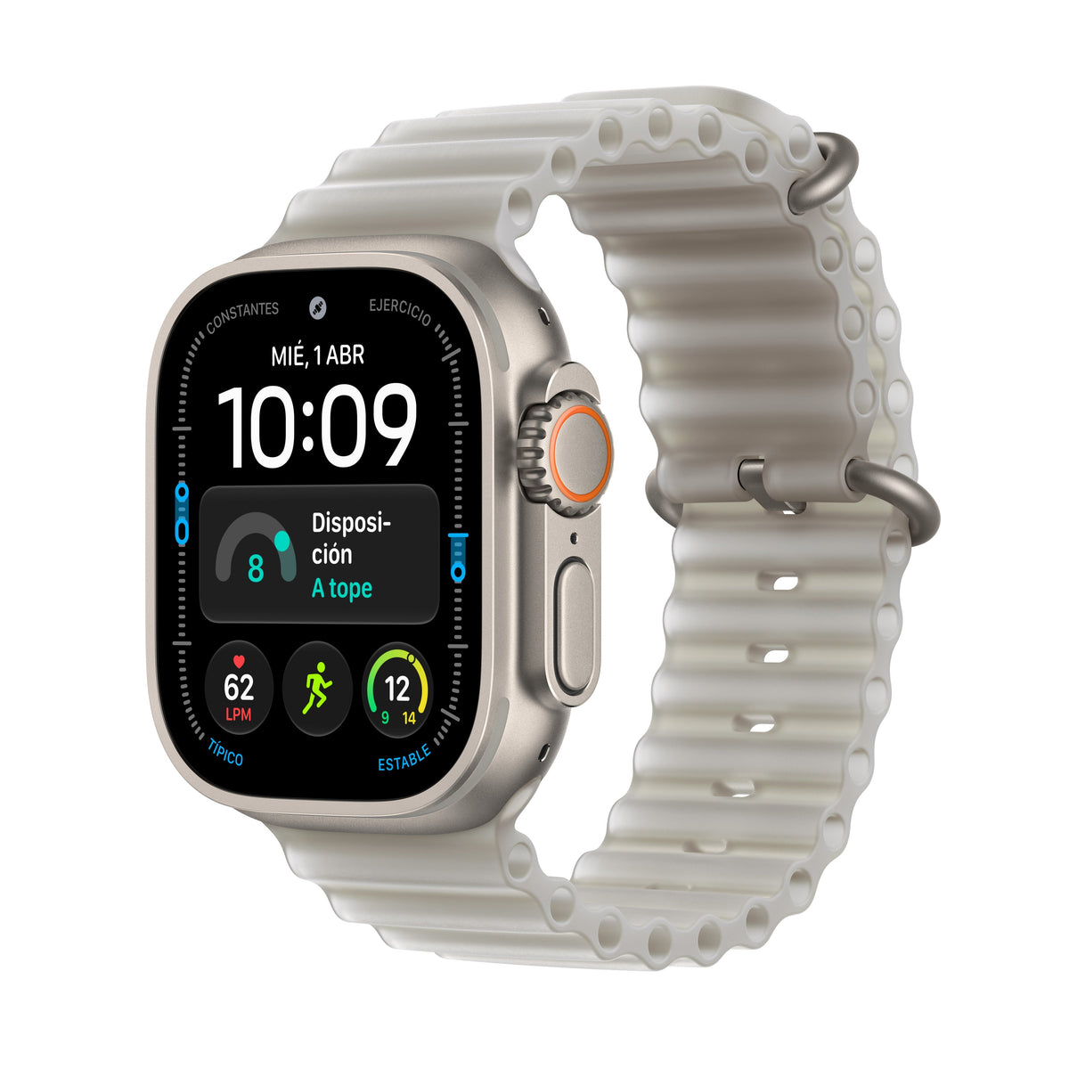 Apple Watch Ultra 4 (GPS + Cellular) - Caja de titanio natural de 49 mm - Correa Ocean gris traslúcido Apple