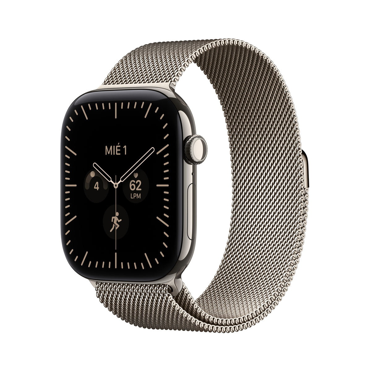 Apple Watch Series 12 (GPS + Cellular) - Caja de titanio en color natural (46 mm) - Pulsera Milanese Loop color natural - Talla S/M Apple