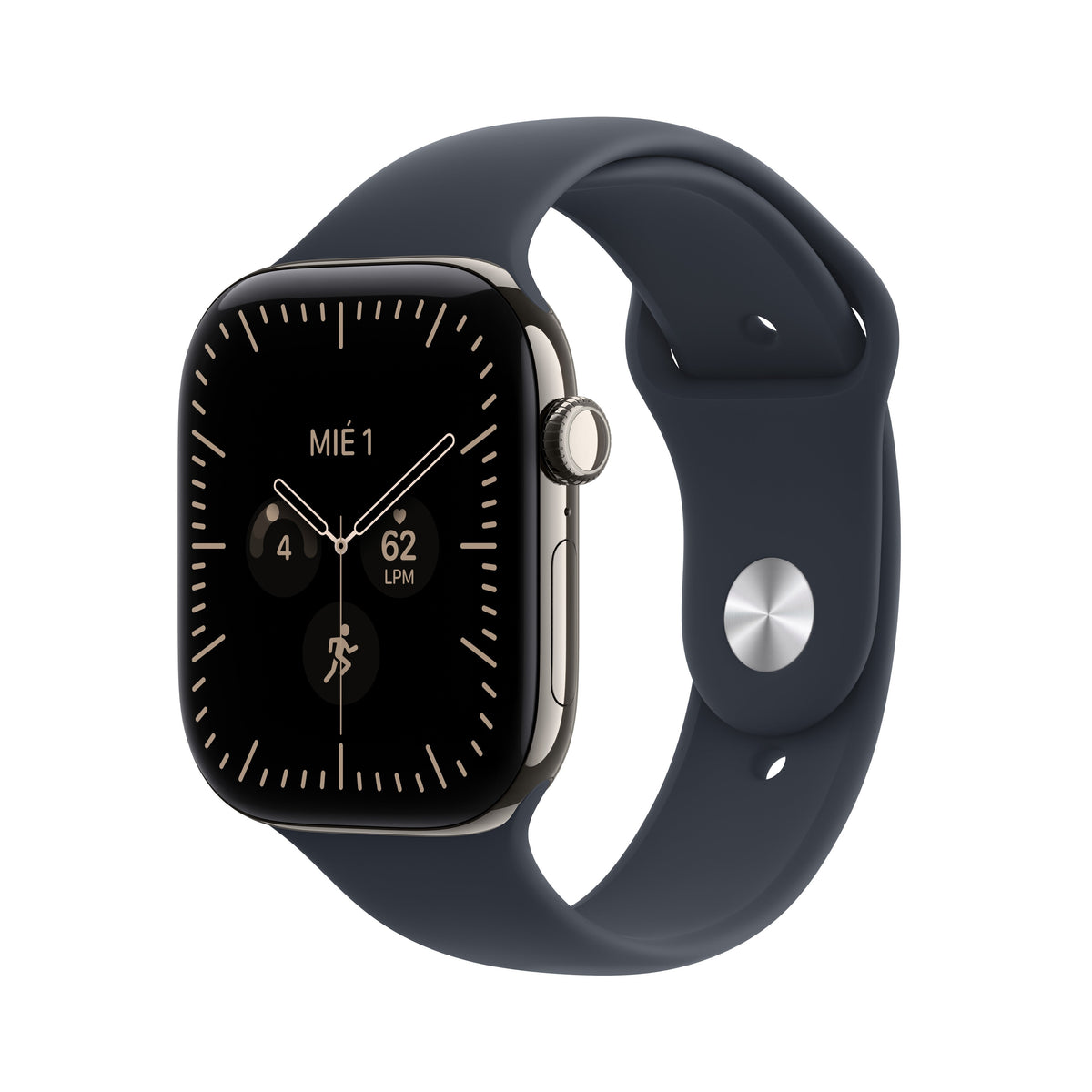 Apple Watch Series 12 (GPS + Cellular) - Caja de titanio en color natural (46 mm) - Correa deportiva azul marino - Talla M/L Apple