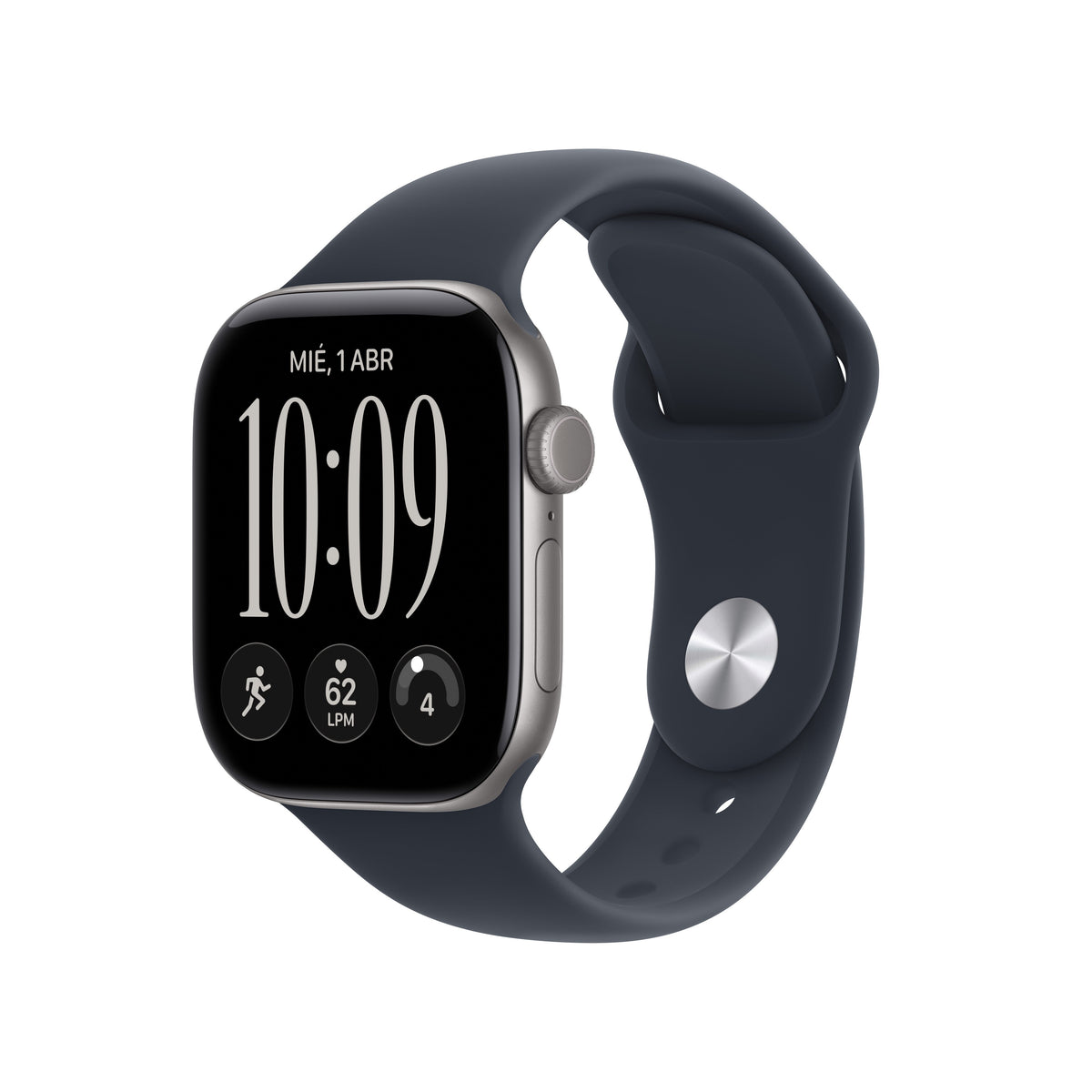 Apple Watch Series 12 (GPS + Cellular) - Caja de aluminio en gris espacial (42 mm) - Correa deportiva azul marino - Talla M/L Apple
