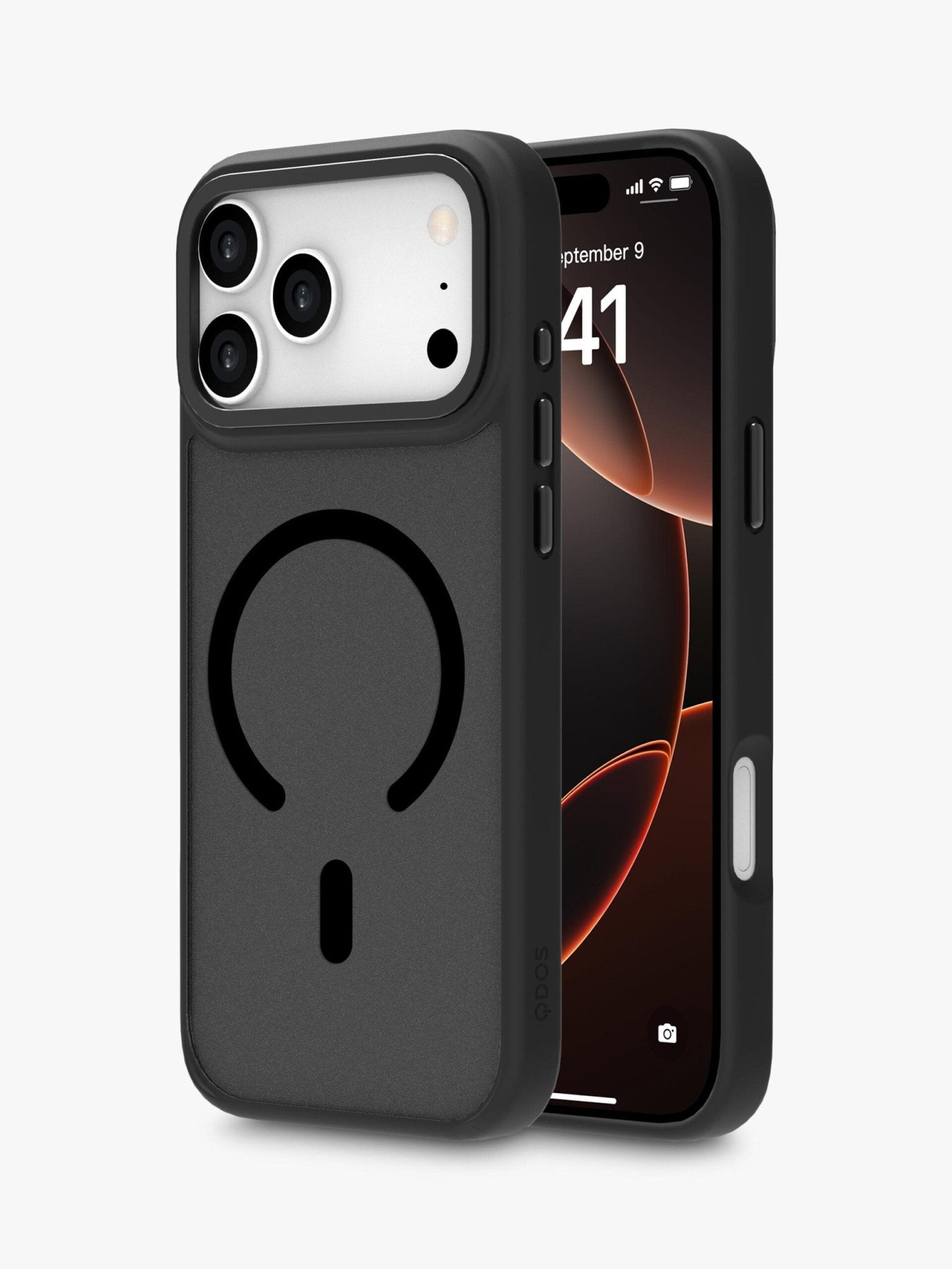 Hybrid Drop Soft Touch Case for iPhone 17 Pro Max, Black/Frosted - Eurotec