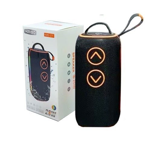 Kimiso KMS-271 Portable Wireless Bluetooth Speaker - IPX5 Waterproof Outdoor Audio Player with Micro SD/USB Support - Eurotec